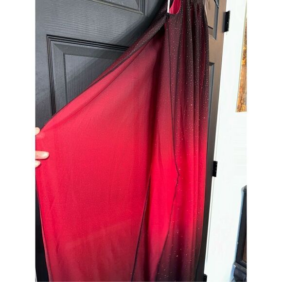Venus Red/black ombré Glittering Dress - Picture 3 of 10